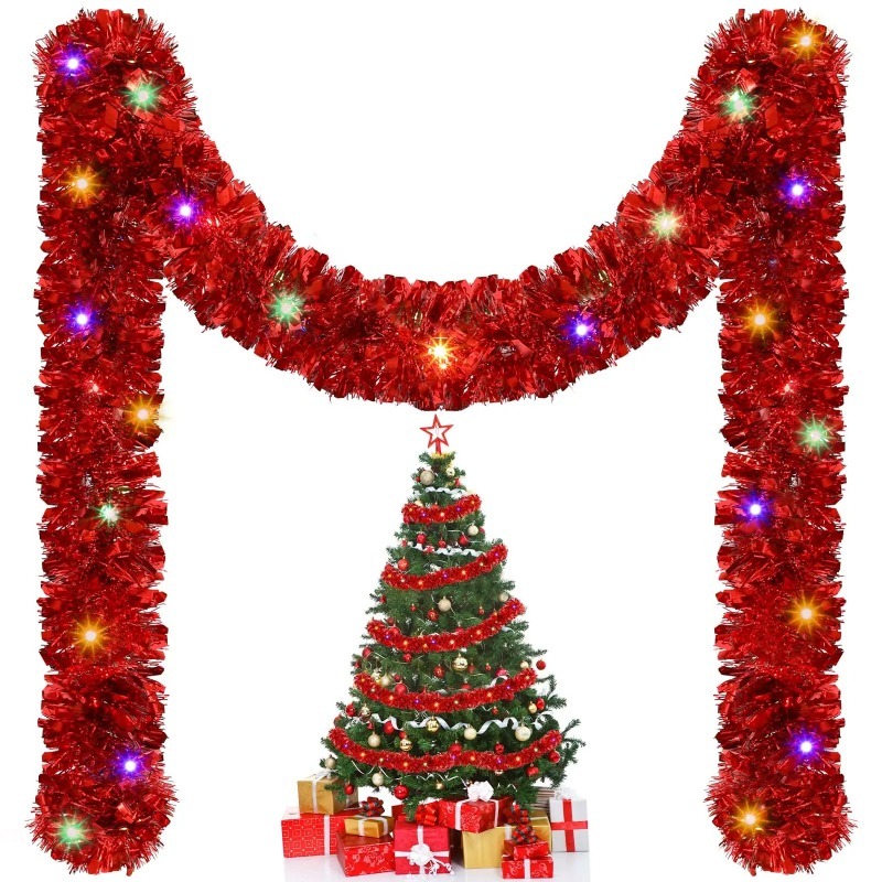 Tinsel Garland Decoration - 1PC 5M Christmas Tinsel Garland Decorations
