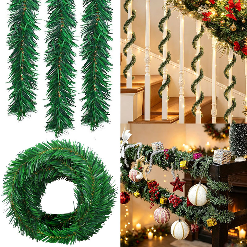 Green Pine Christmas Garland D - Tinsel Garland Decoration ulasan dan harga