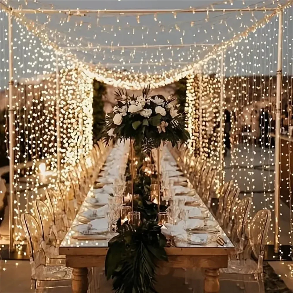 Battery Power 3/6m Curtain LED - Led Fairy String Lights ulasan dan harga