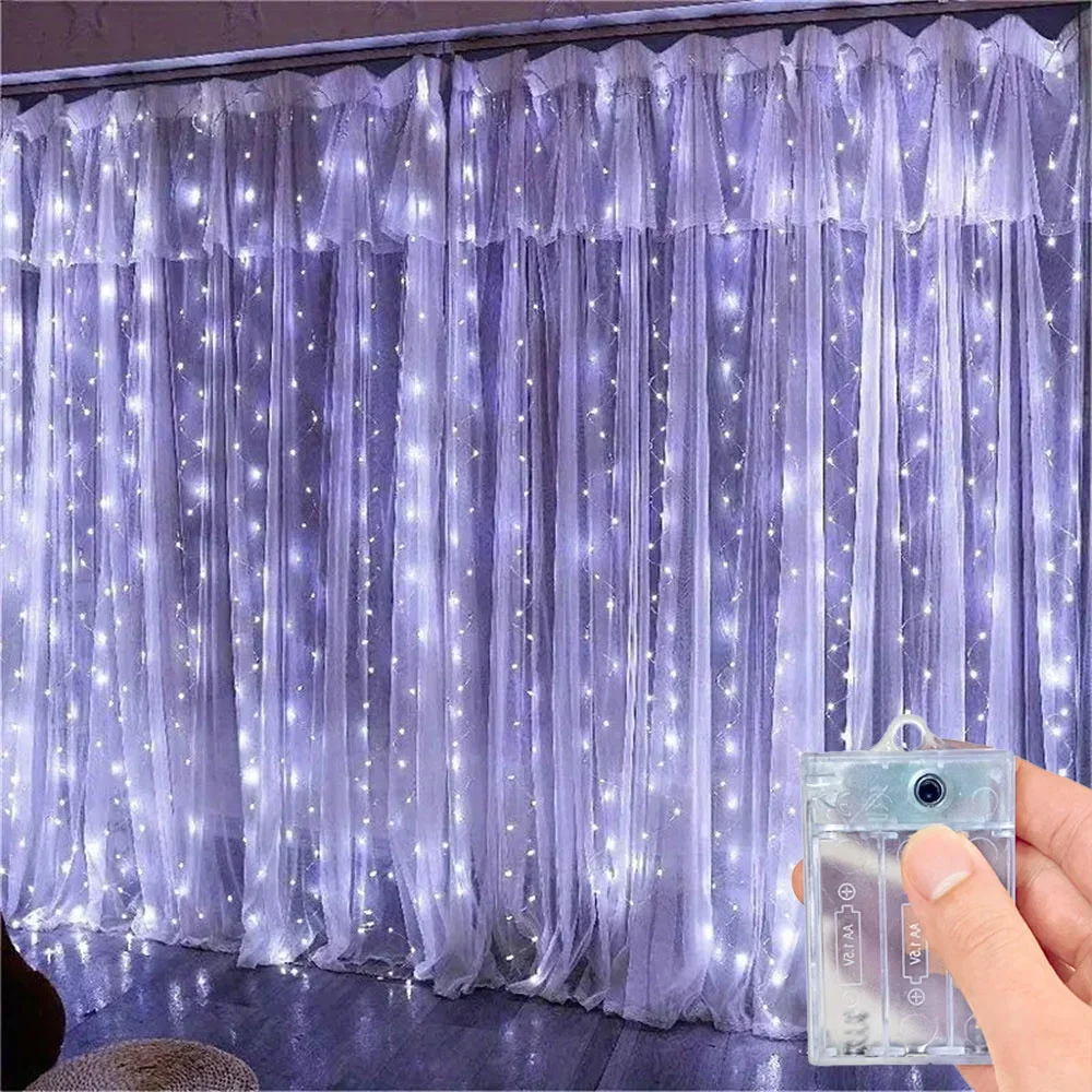 Battery Power 3/6m Curtain LED - Led Fairy String Lights ulasan dan harga