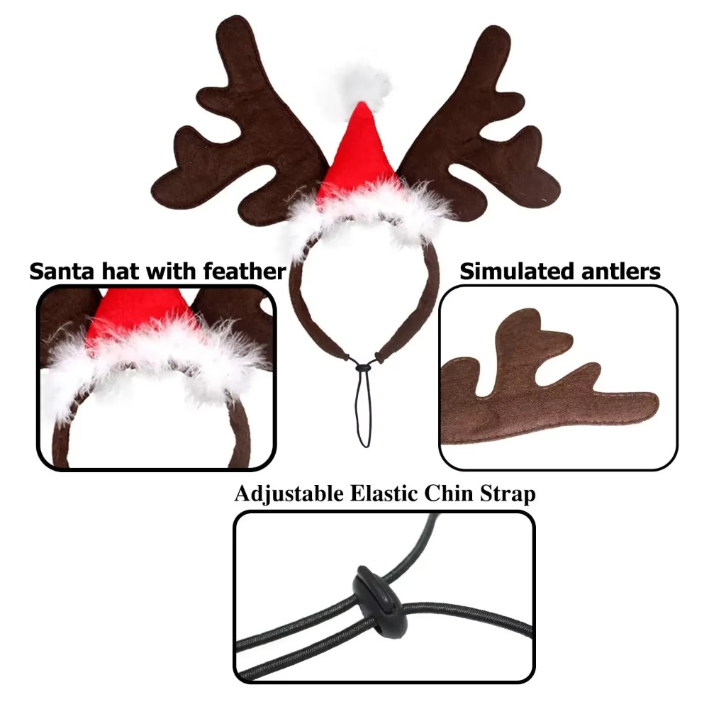 Pet Christmas Reindeer Antler  - Reindeer Antlers Headband ulasan dan harga